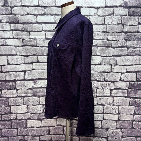 Chico's Purple Long Sleeve Jacket Size XL - Picture 3 of 8